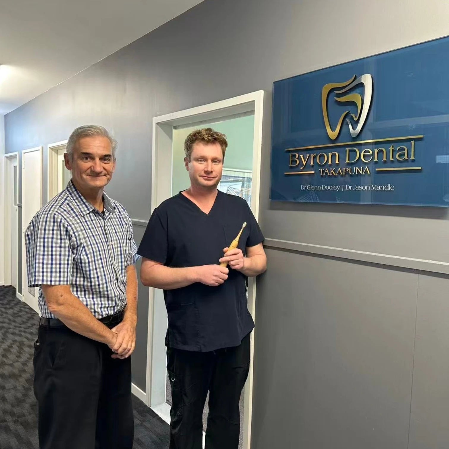 Crescent Nest sonic toothbrush on display at Byron Dental clinic, Takapuna Auckland