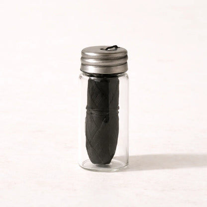 Crescent nest bamboo charcoal dental floss in glass jar
